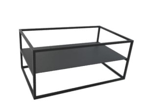 Stelaż Stolika THORNWOOD - Stolik kawowy industrialny z półką blaszaną na wymiar