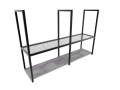 Półka industrialna metalowa z siatką cięto ciągnioną sufitowa ścienna siatka loft producent poznań