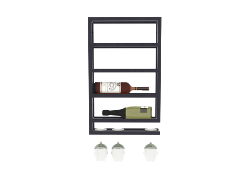 Półka na wino wisząca na ścianę wieszak na kieliszki loft Wise Industerno dowolny wymiar Poznań producent